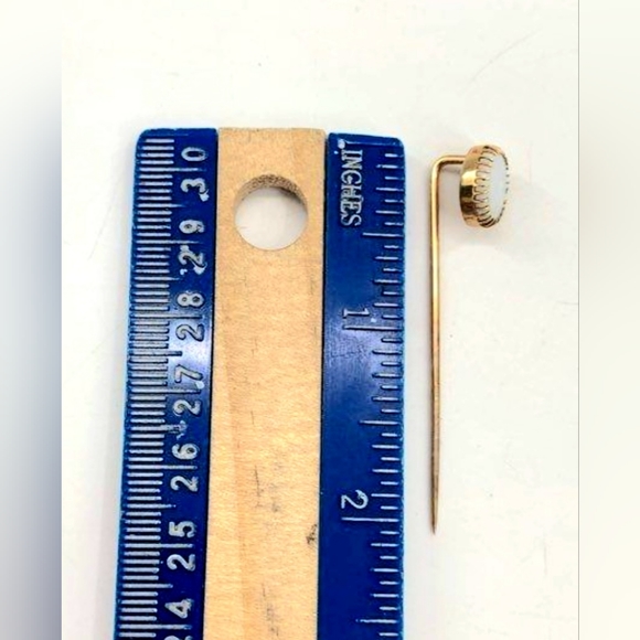 10K GOLD Beautiful antique Victorian  Australian opal hat pin - Picture 12 of 13